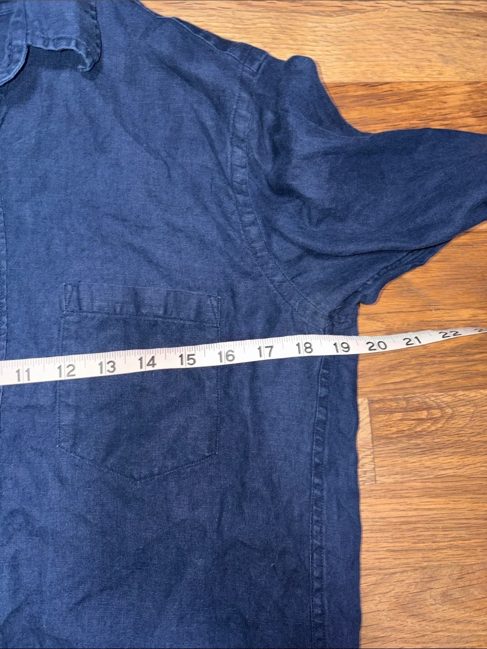 J. Crew Navy Blue linen Button-Down Shirt